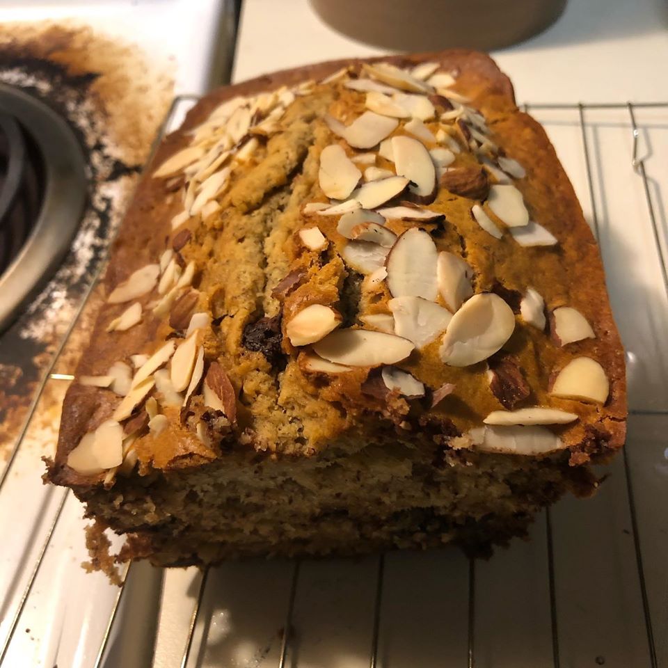 Multi-grain-seed [half-wheat] banana bread